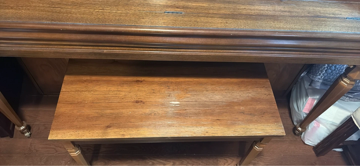 Wooden Upright Piano with Bench - photo 3