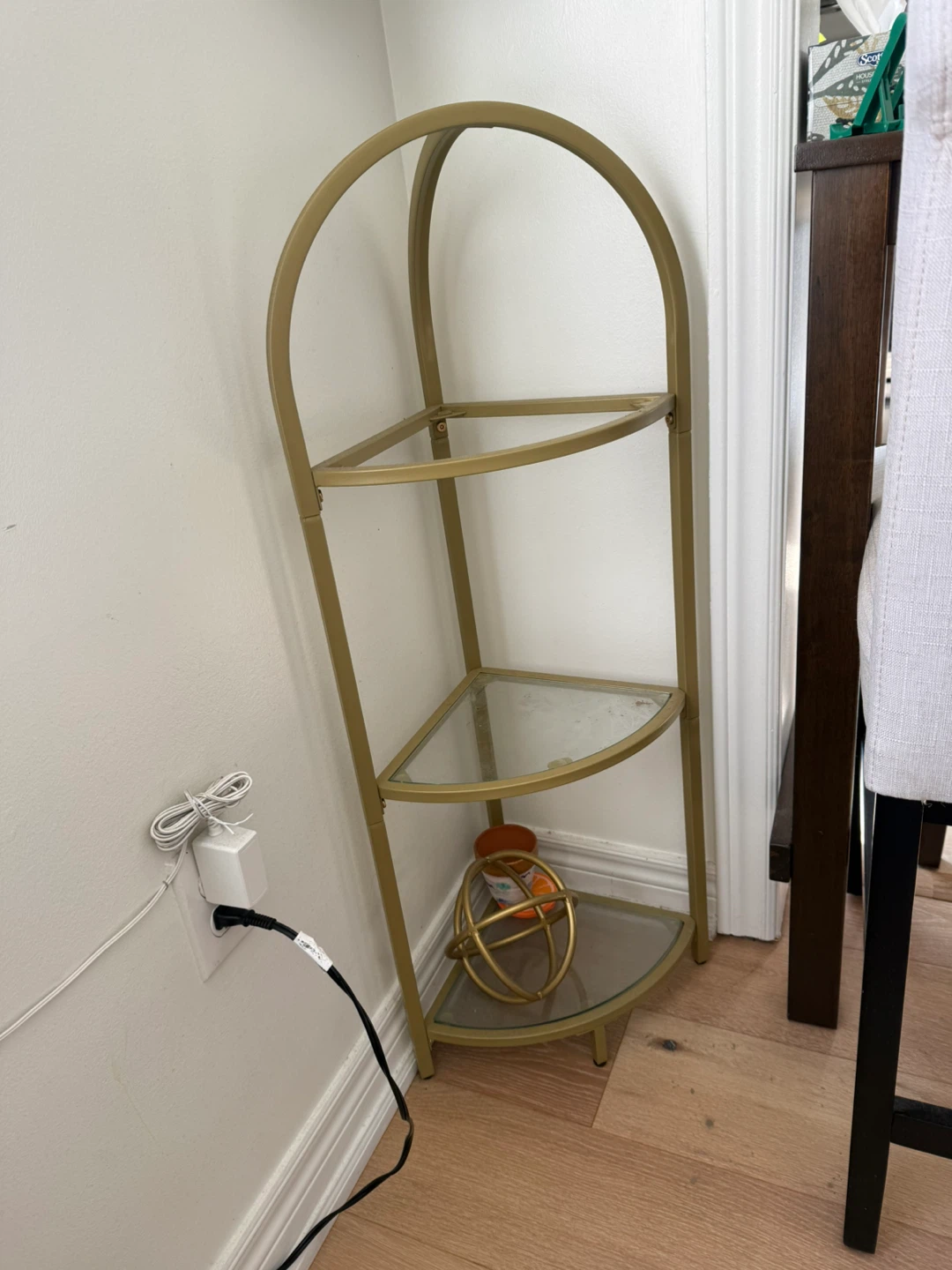 3 and 5 shelves gold plant stand