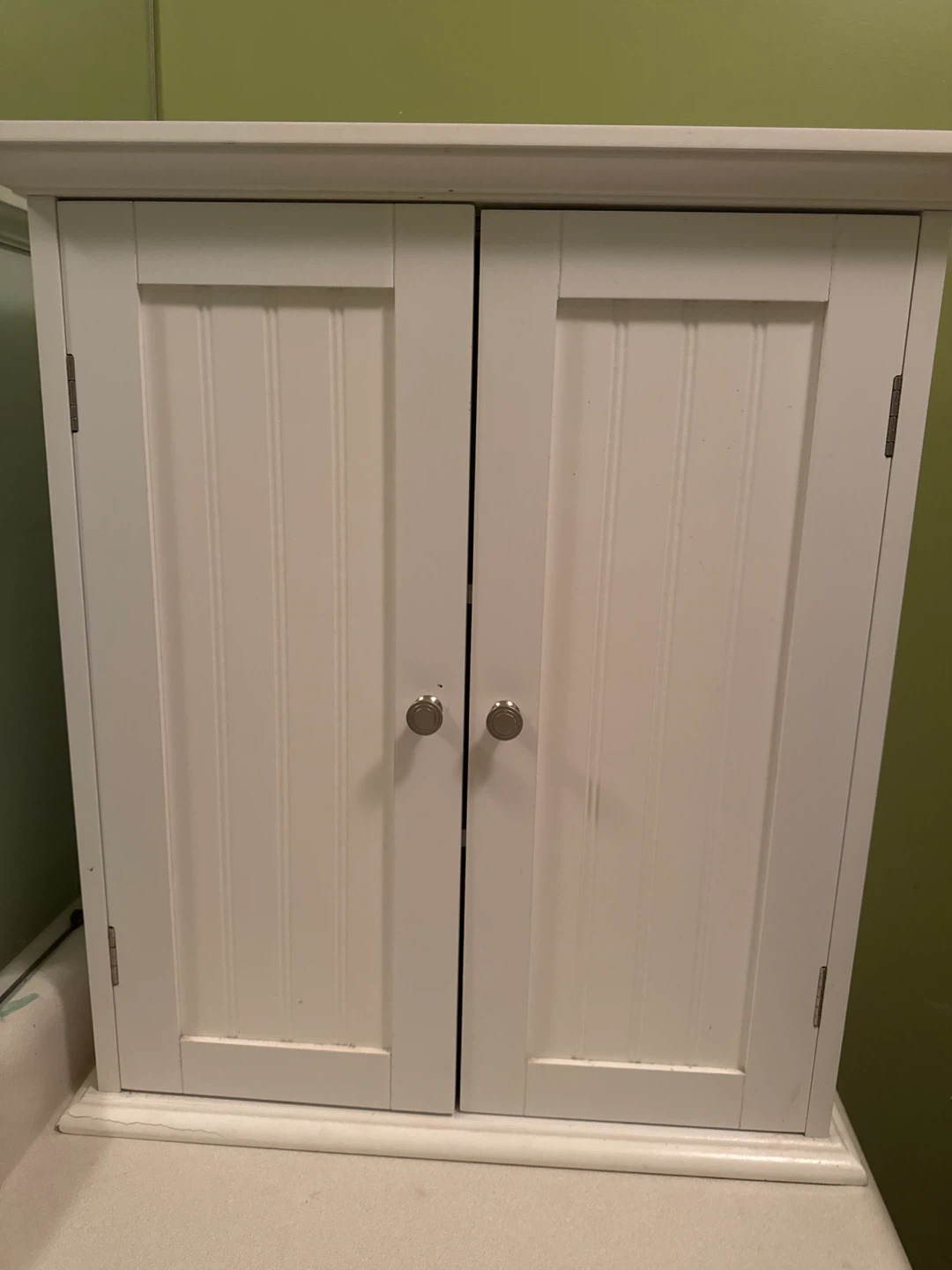White Double Door Storage Cabinet