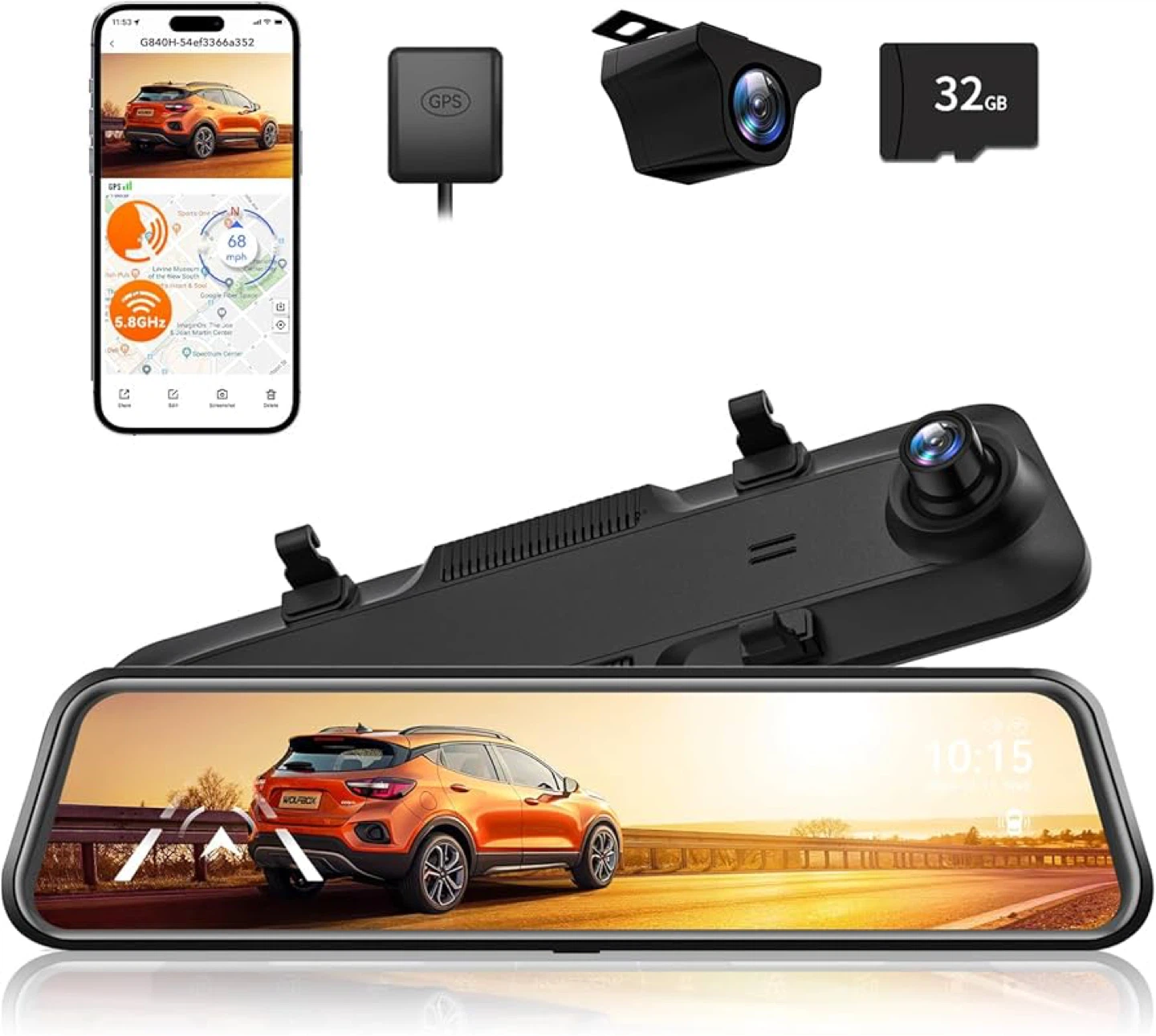 WOLFBOX G840S Dash Cam Rearview Mirror - photo 2