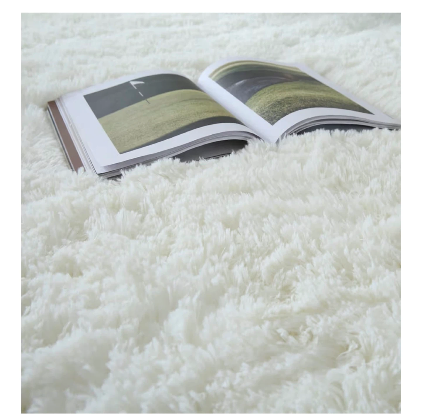 Soft Fluffy Cream Shag Rug 8x10 - photo 3