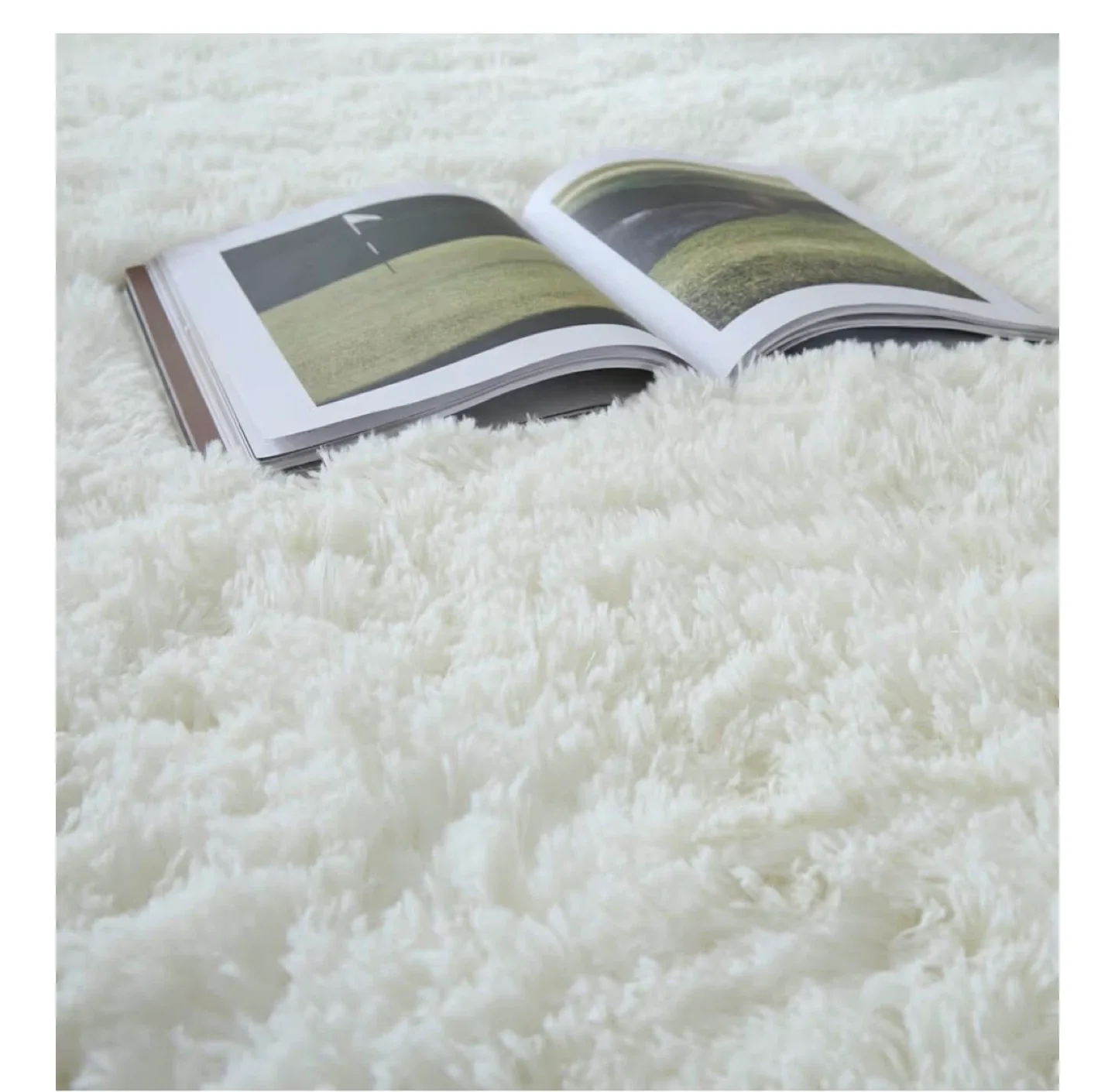 Soft Fluffy Cream Shag Rug 8x10 - photo 3