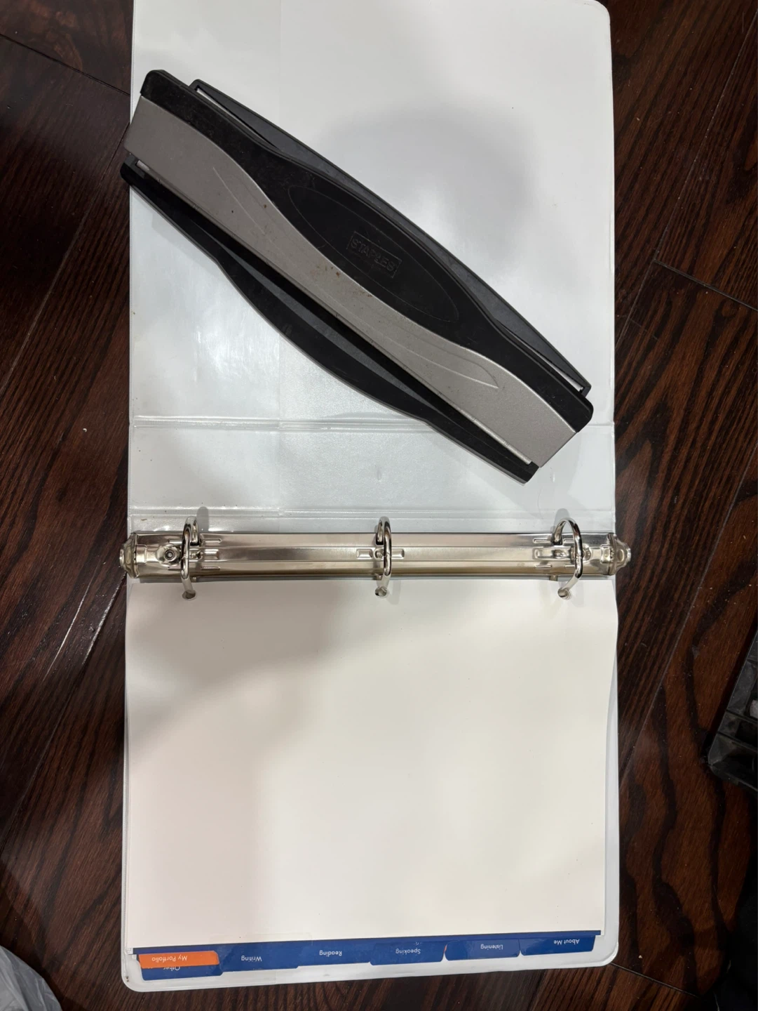 Staples 3-Ring Binder Portfolio with Included Stapler