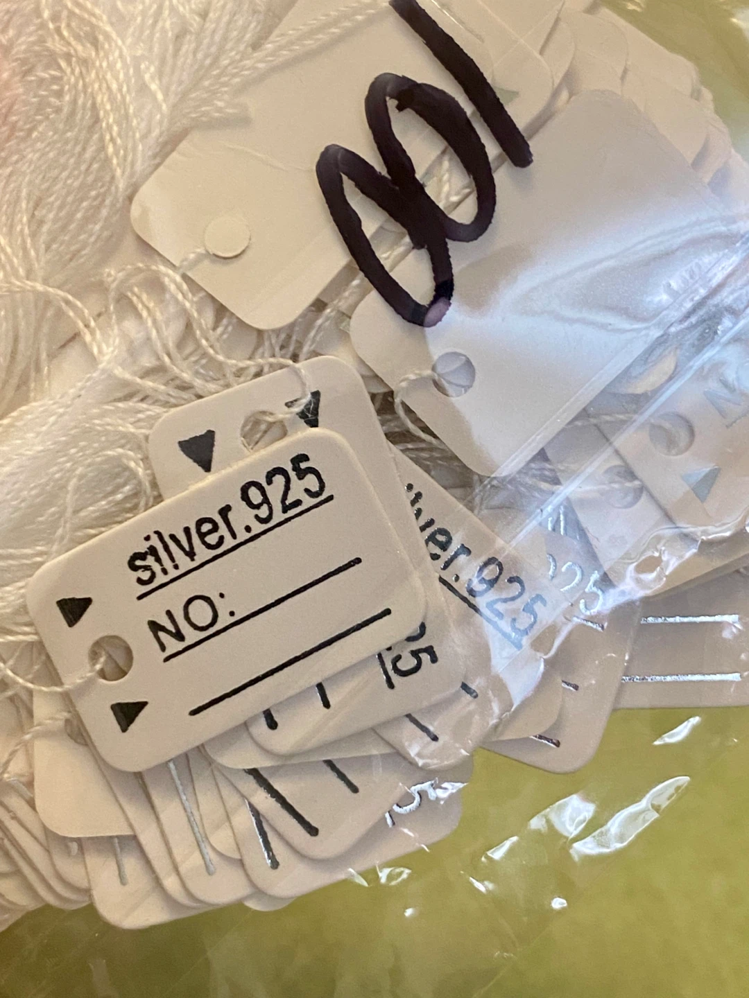 100 Silver .925 Jewelry Price Tags