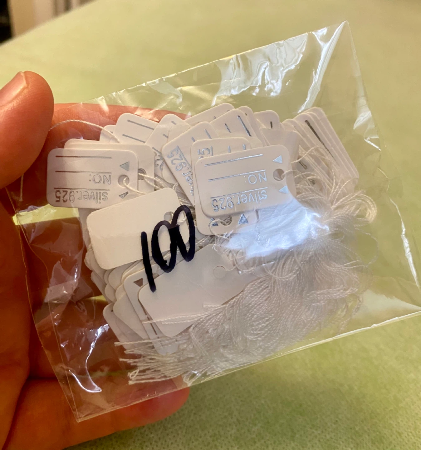 100 Silver .925 Jewelry Price Tags - photo 2