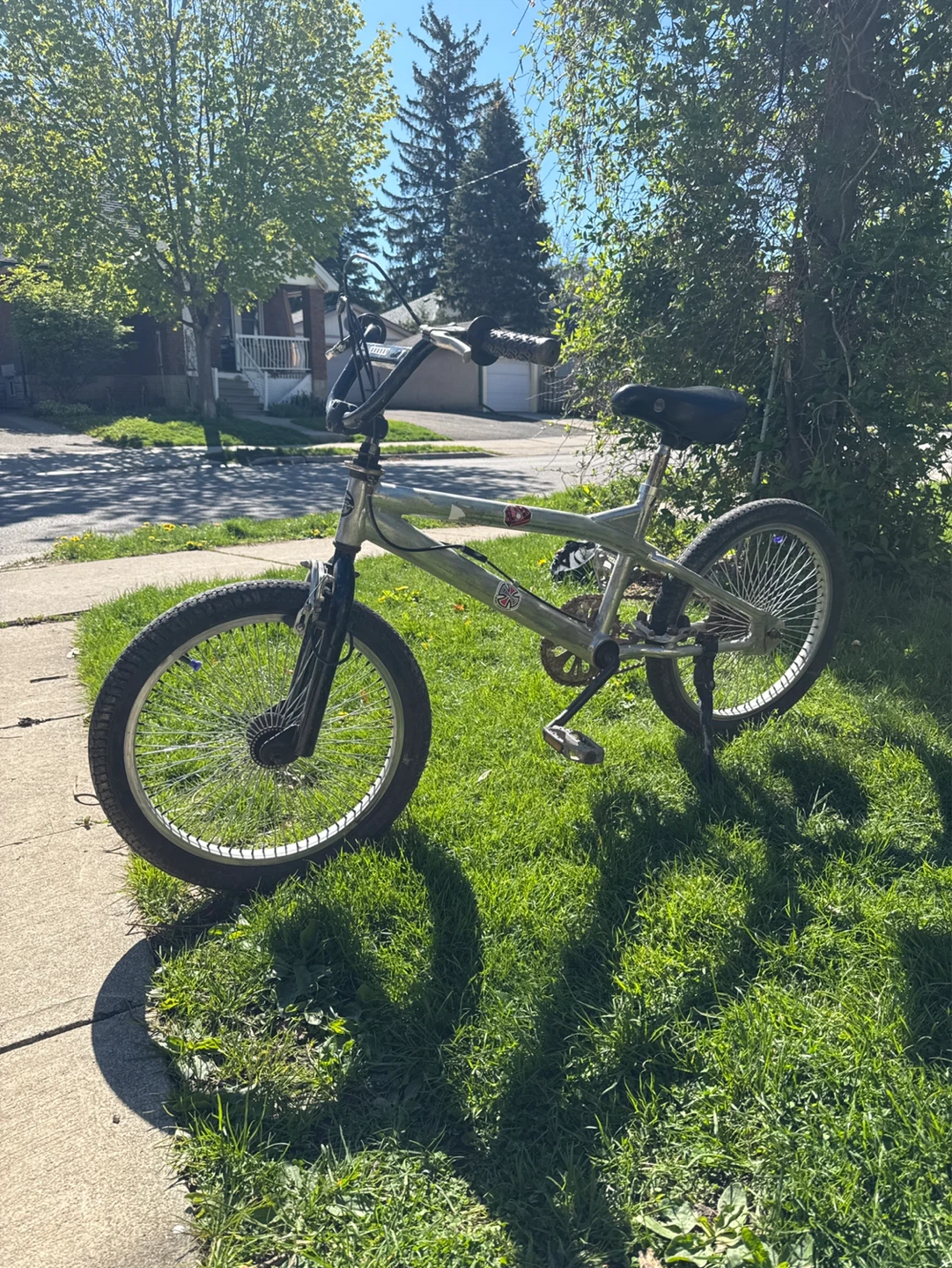 Silver BMX Bike