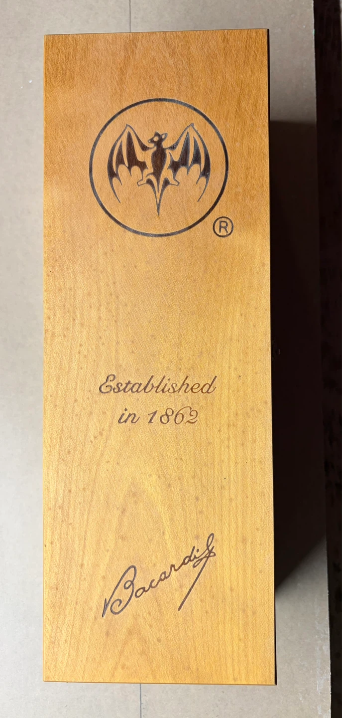 13” Bacardi Collector's Series Wooden Gift Box