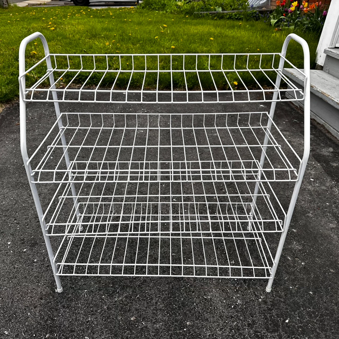 White Wire 4-Tier Shelf Unit
