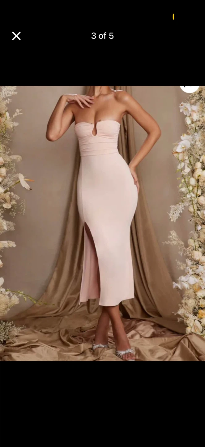 Baby pink oh Polly  Strapless Maxi Dress - photo 3