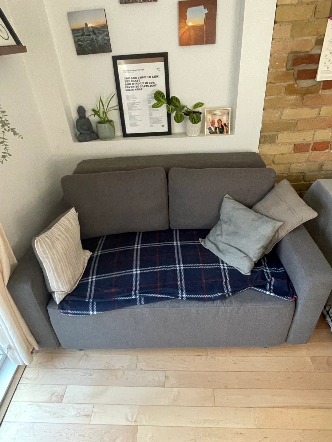 Grey Sofa Bed with Storage - photo 2