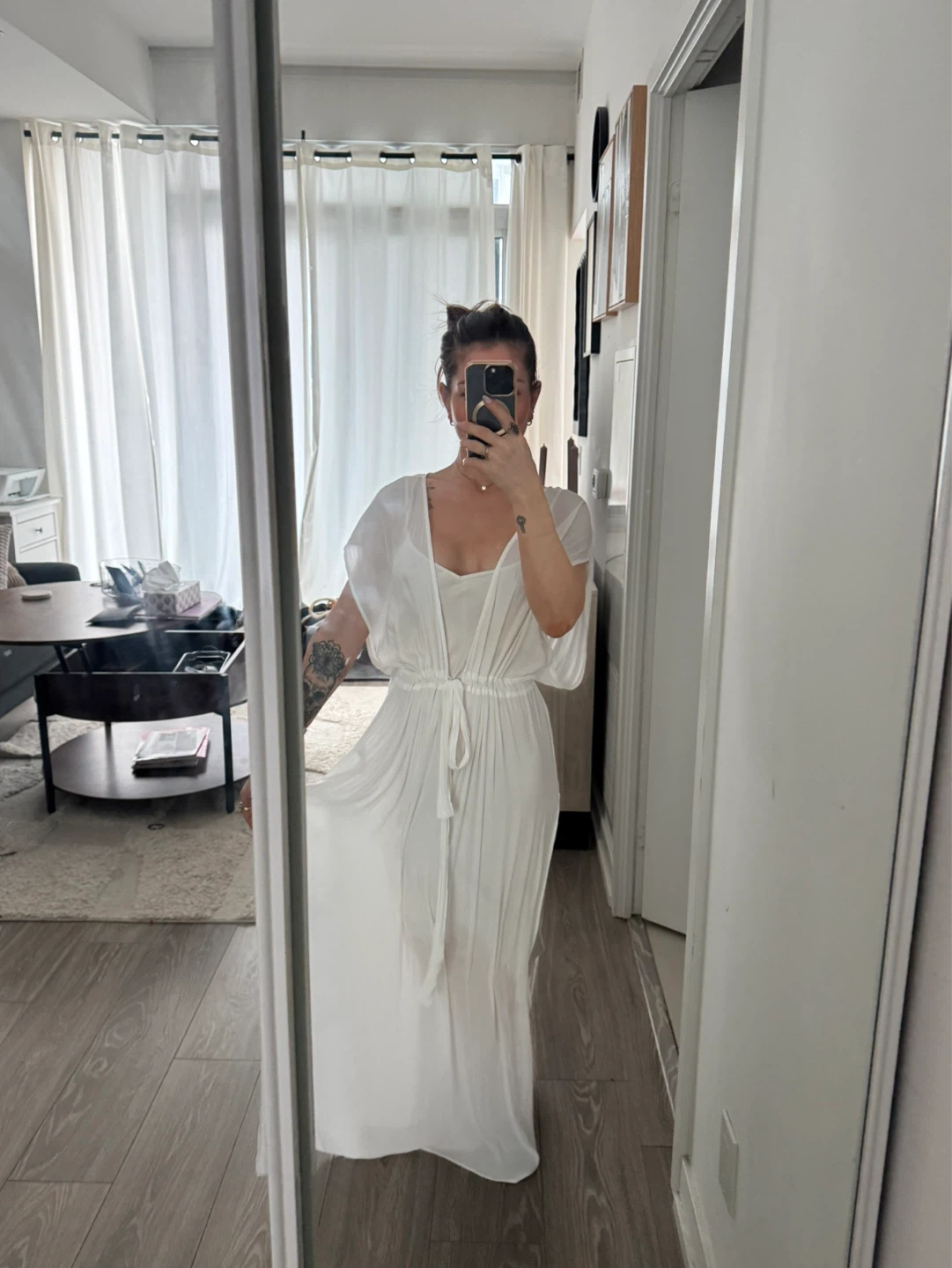 White Maxi Dress with Tie Waist