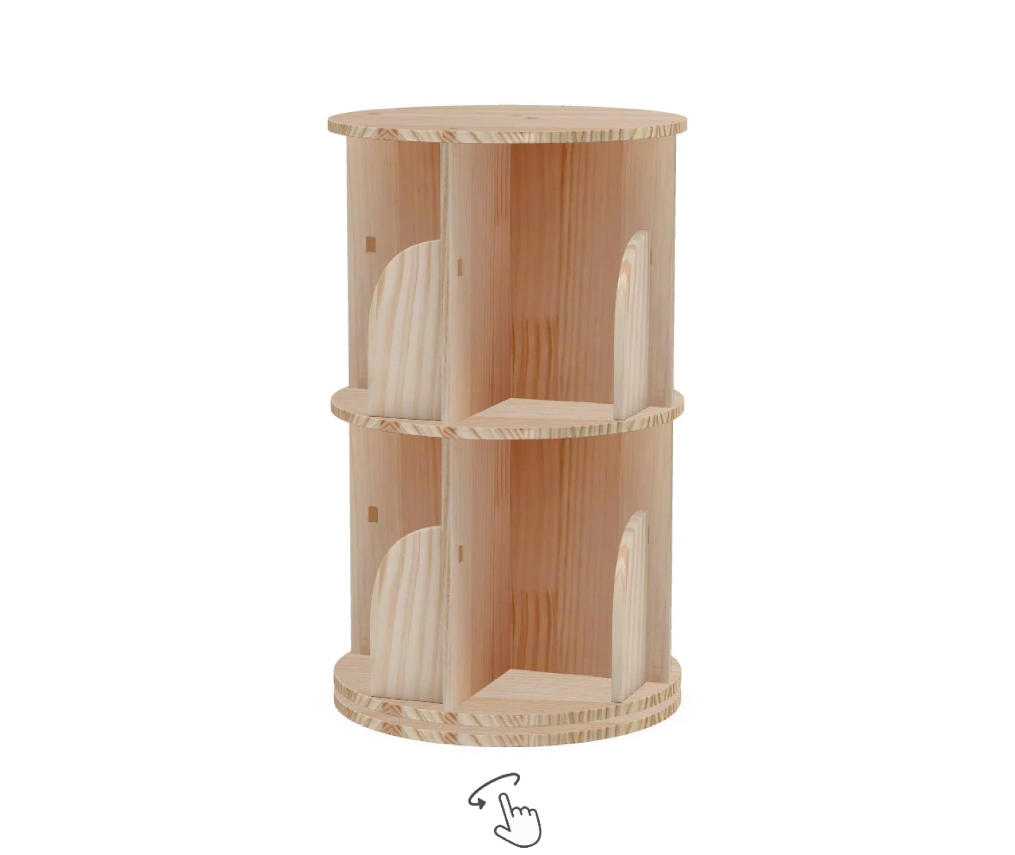 Wooden Rotating Bookshelf - photo 2