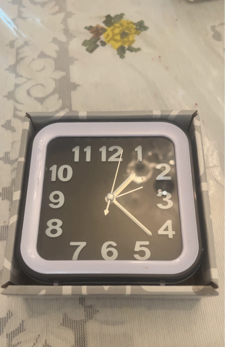 Square Analog Alarm Clock