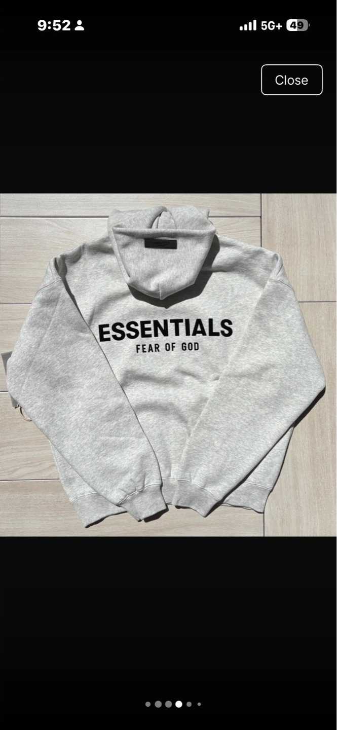 Essentials Fear of God Hoodie - Light Grey - photo 2