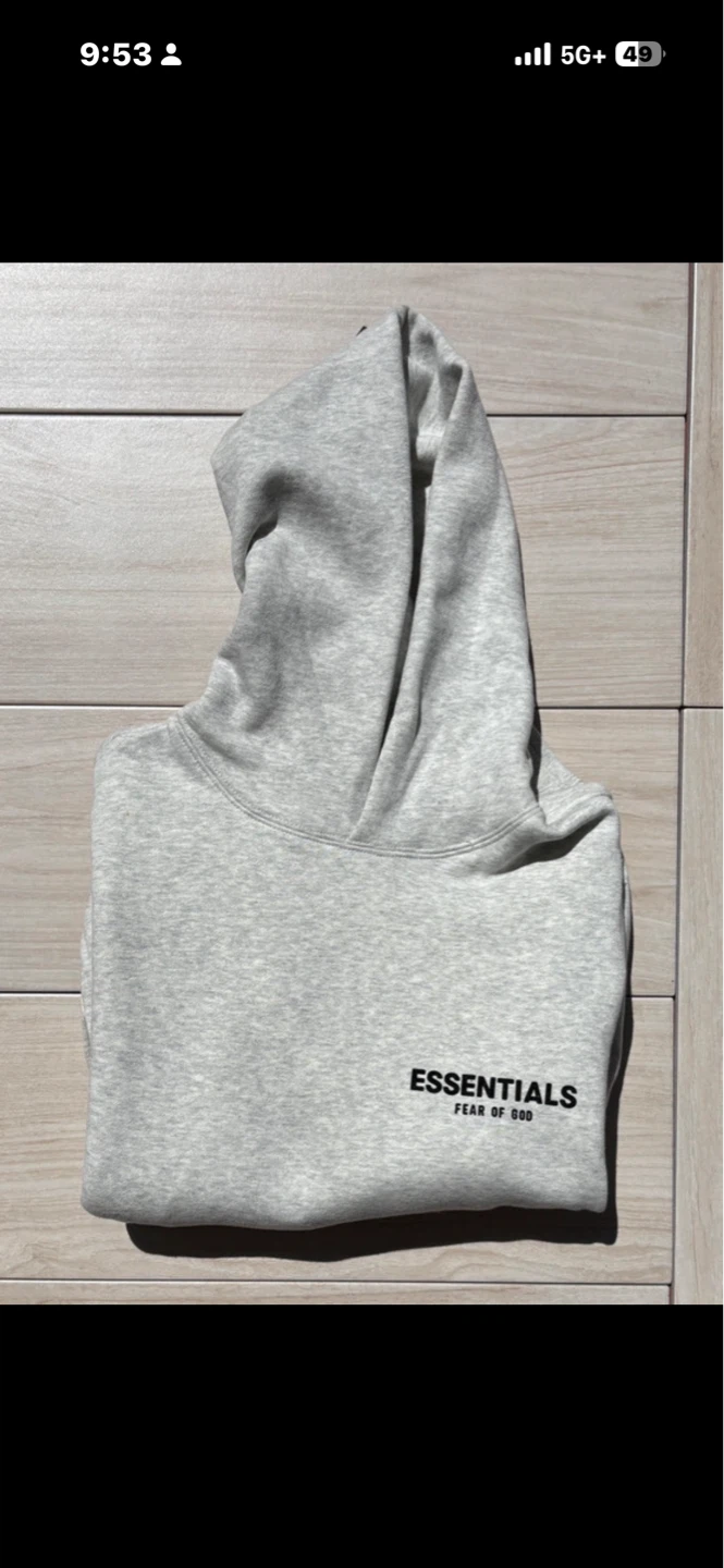 Essentials Fear of God Hoodie - Light Grey - photo 4
