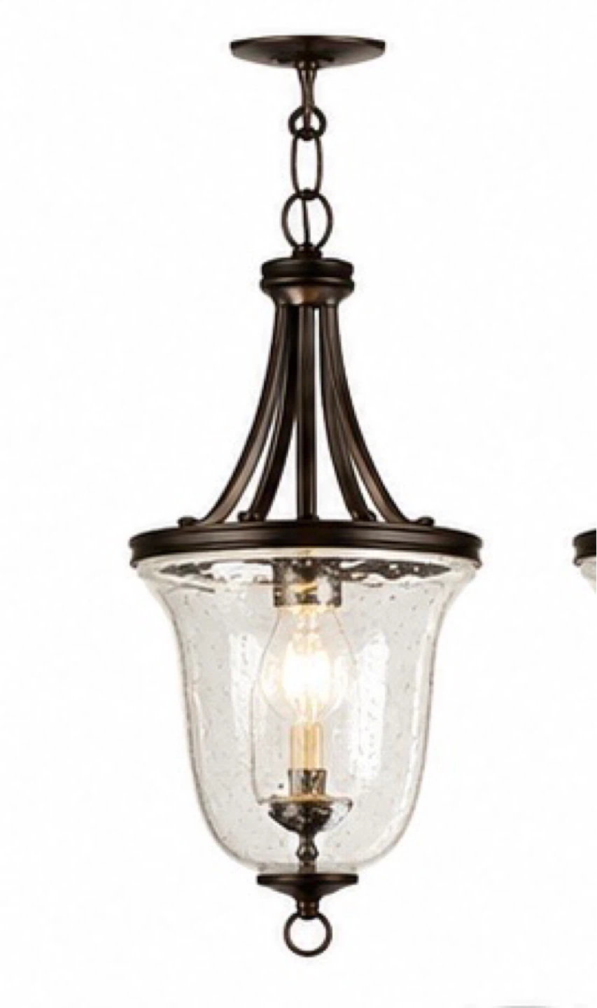 Classic Glass Pendant Light - Oil-Rubbed Bronze - photo 2