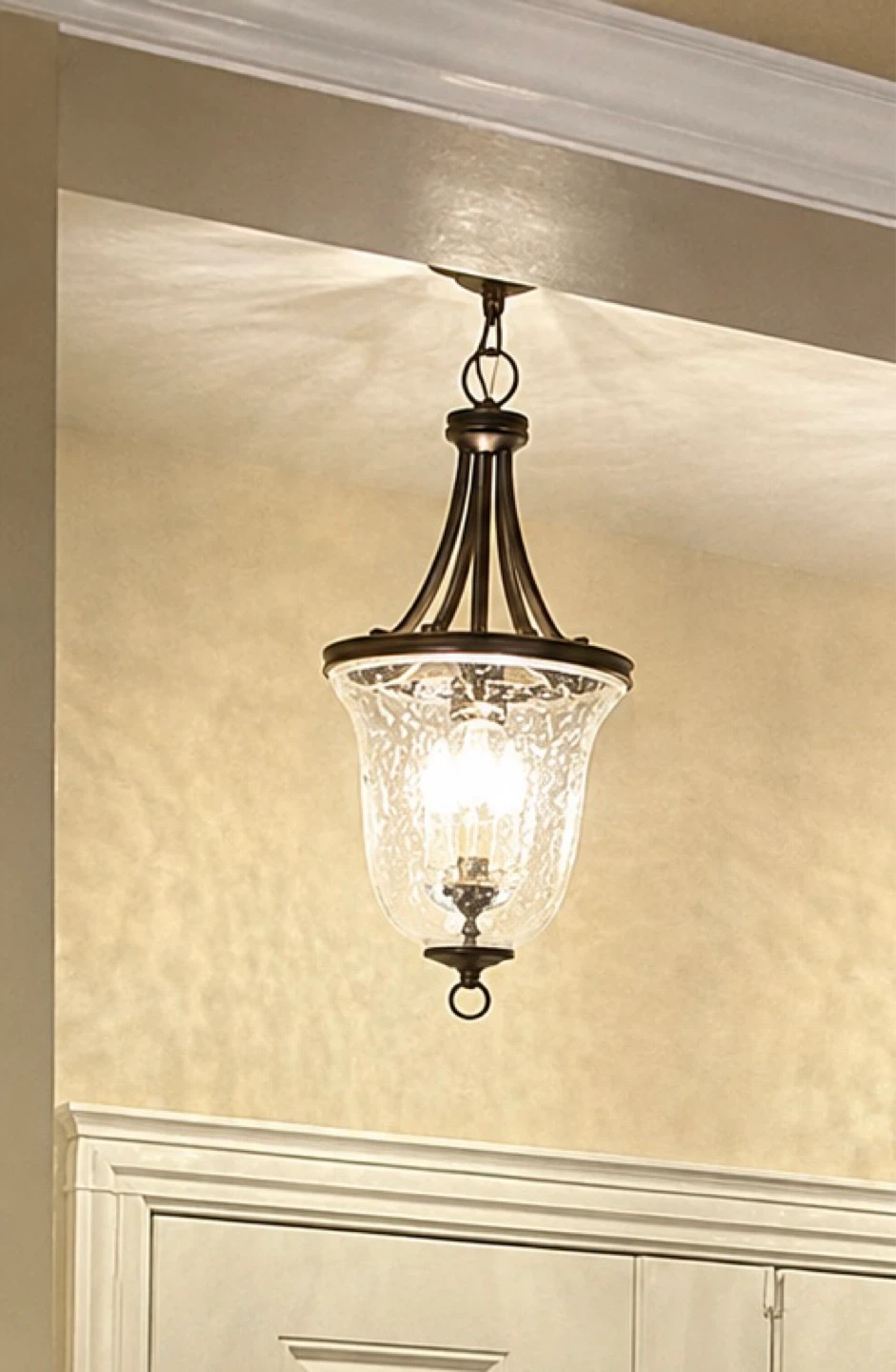 Classic Glass Pendant Light - Oil-Rubbed Bronze
