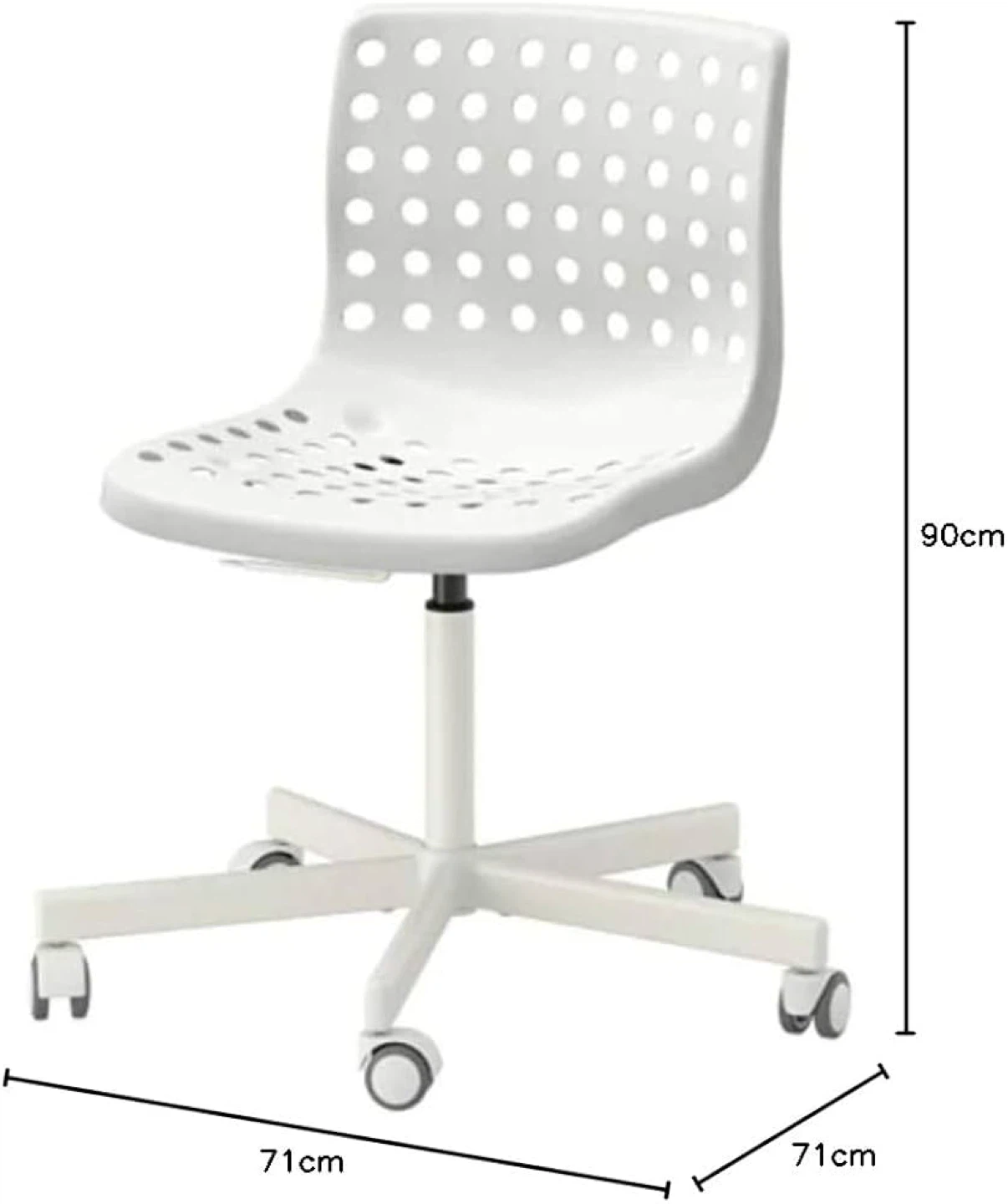 IKEA White Office Wheelie Chair - photo 5