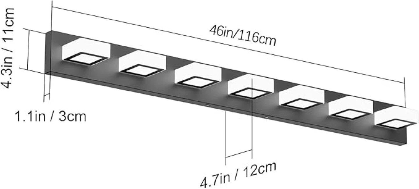 Ralbay Modern 7-Light Bathroom Vanity Light Fixture - photo 3