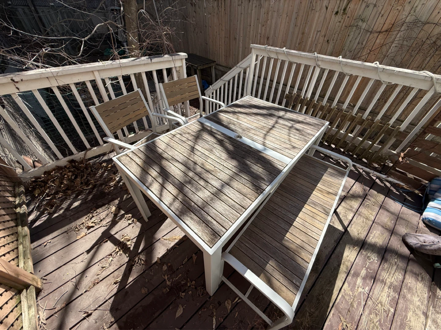IKEA Outdoor Dining Patio Set - Table with 2 Chairs and Bench