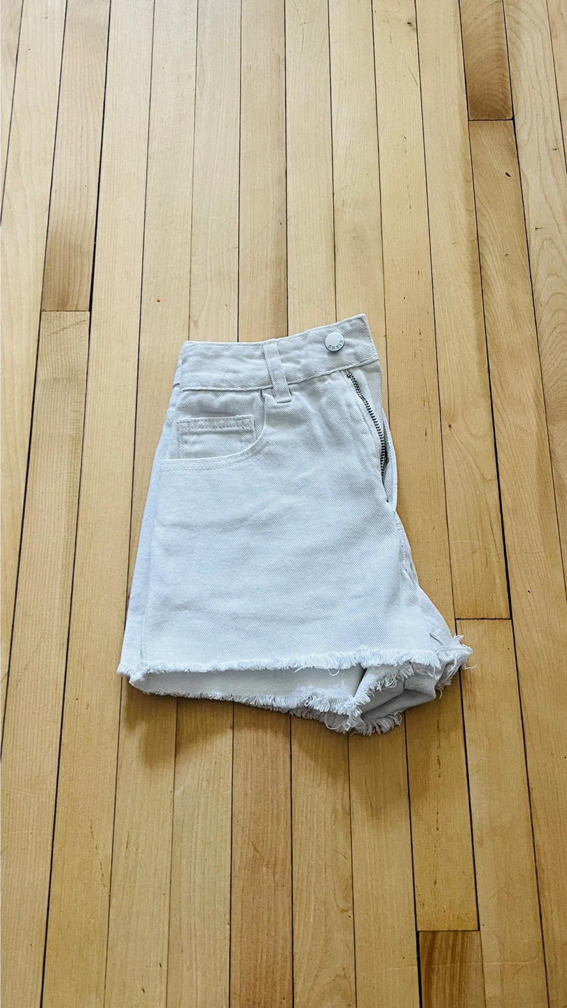 Short en jean blanc SHEIN