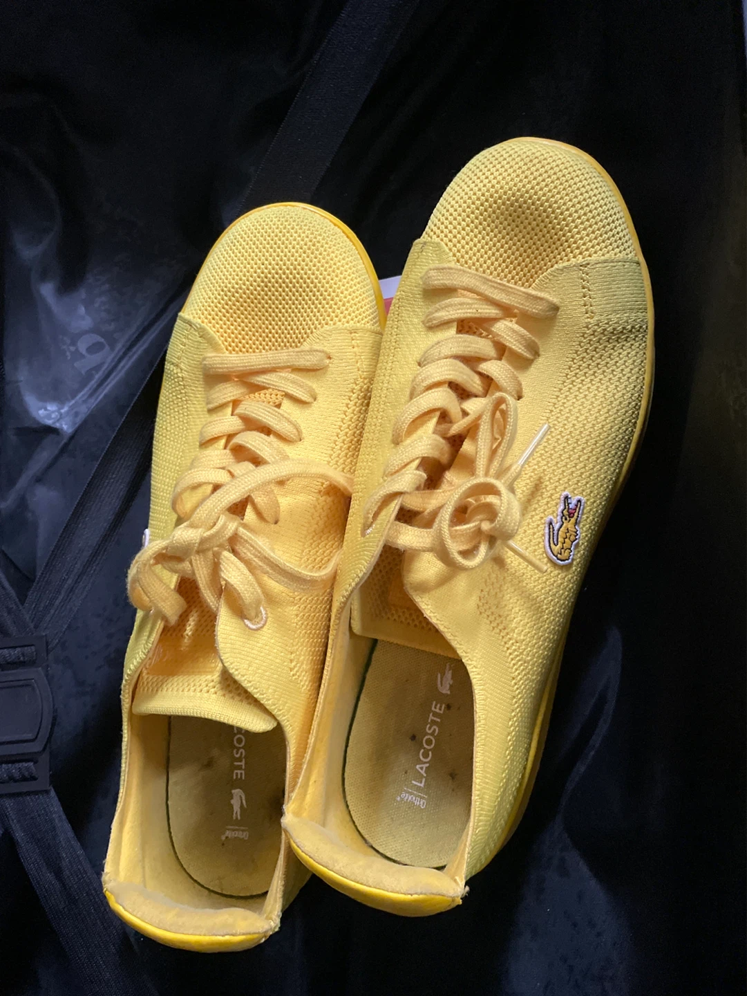 Lacoste Yellow Knit Sneakers