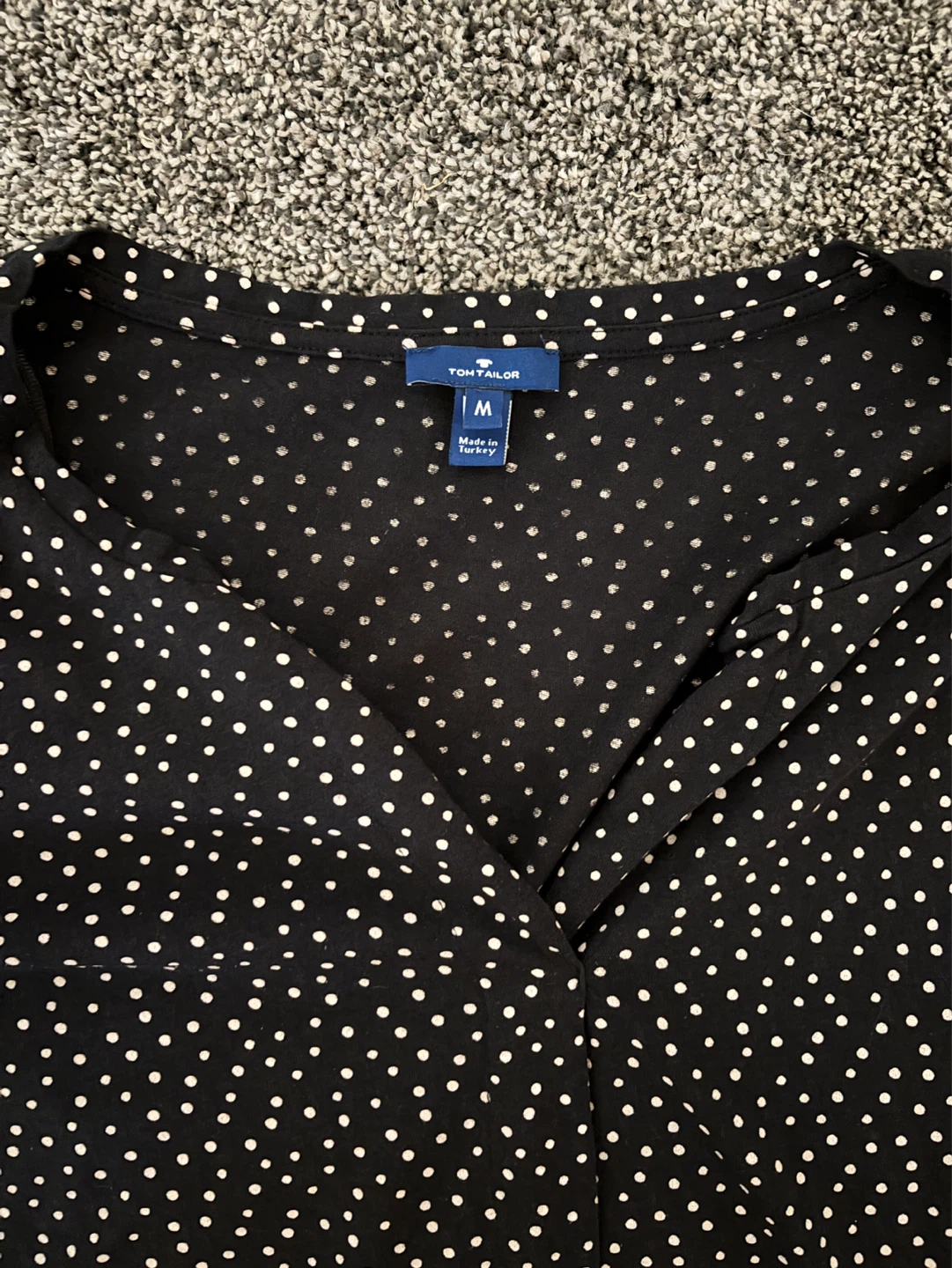 Women's Polka Dot V-Neck Blouse - Medium - photo 2