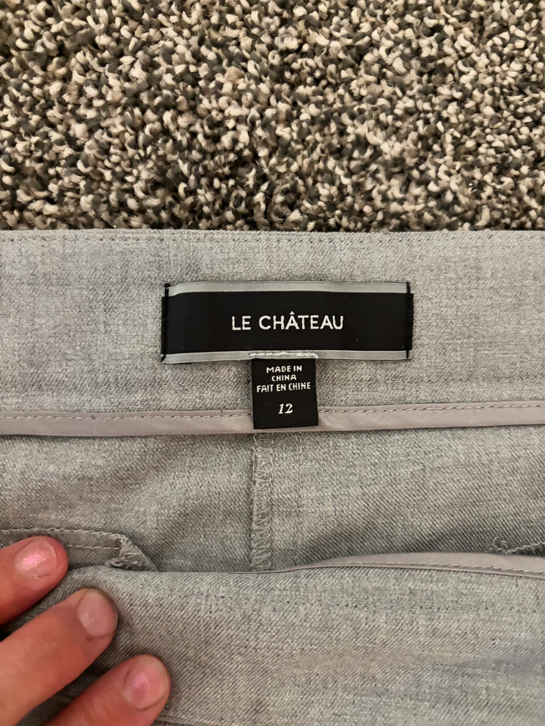 LE CHÂTEAU Grey Dress Pants Size 12 - photo 2