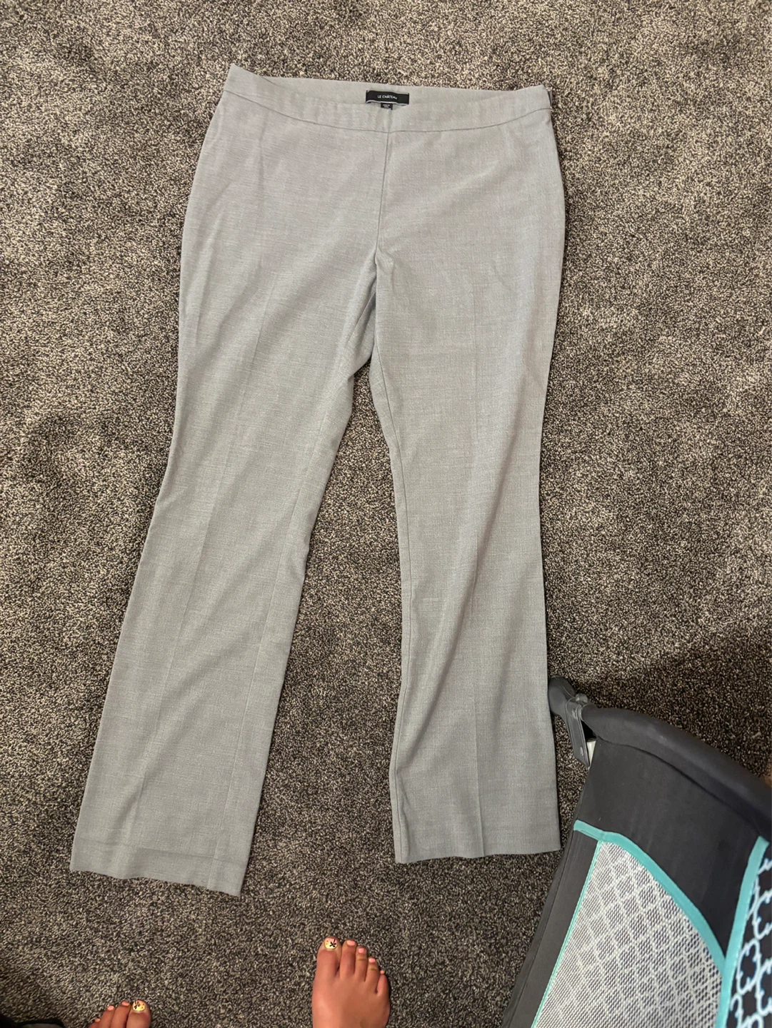 LE CHÂTEAU Grey Dress Pants Size 12