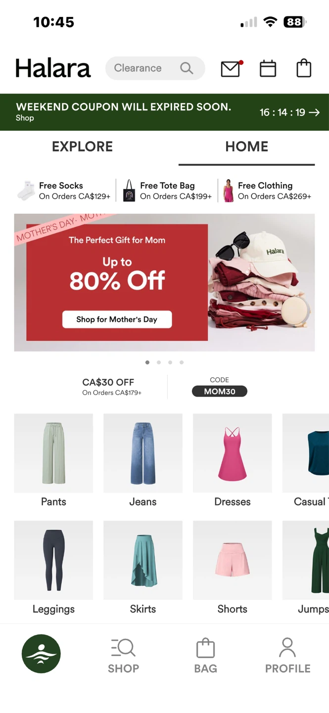 Halara Gift Card for $70.18