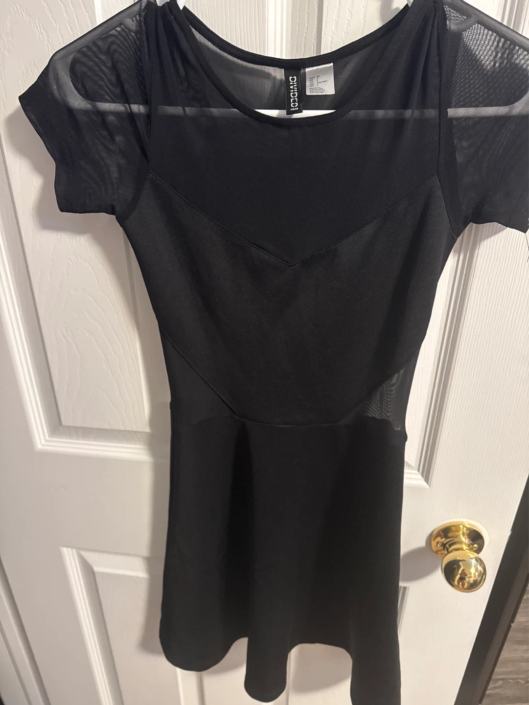 Divided H&M Black Mesh Dress Size 2 - photo 2