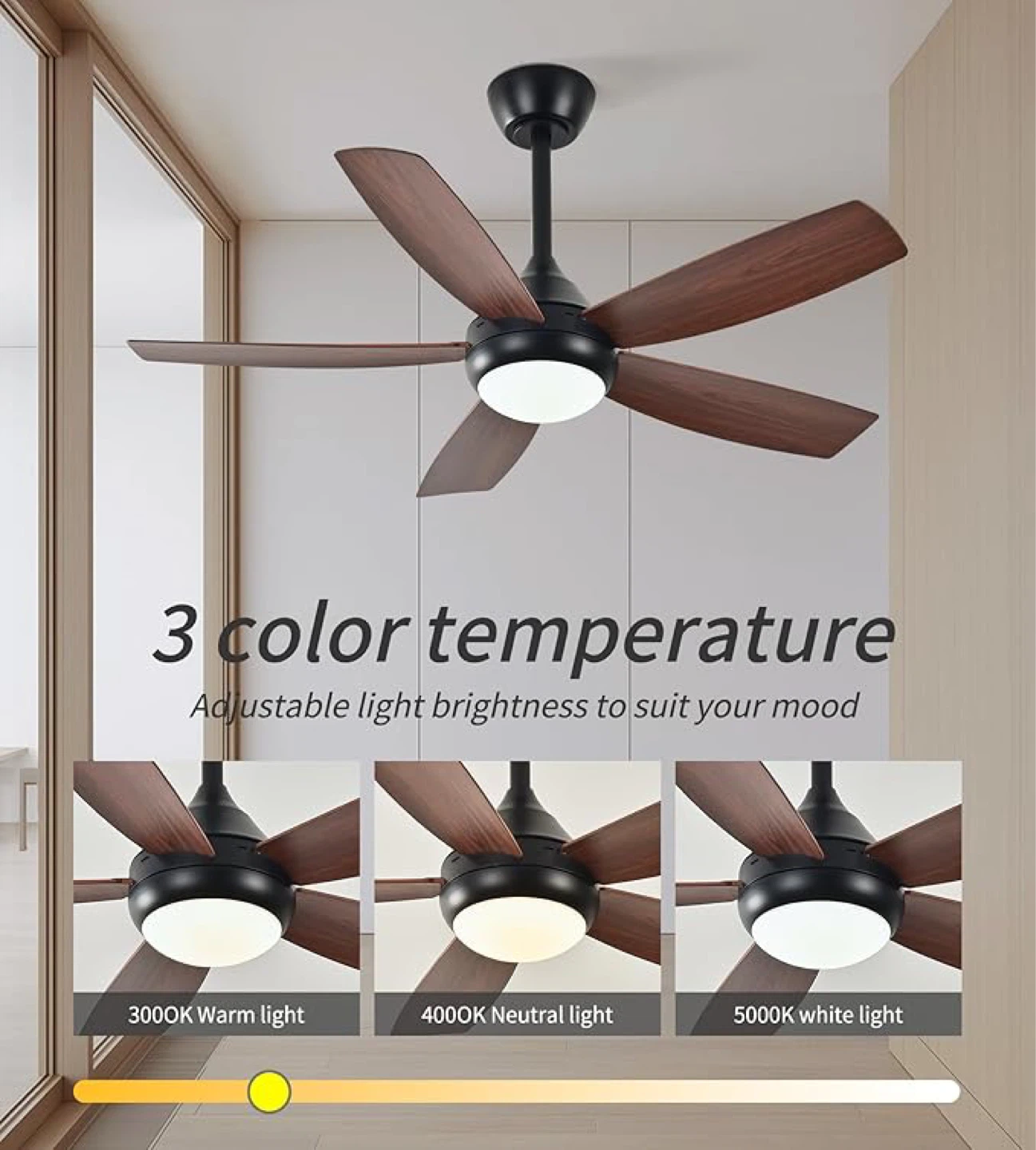 TAVAKE 42 inch Ceiling Fan with Light and Remote - photo 3