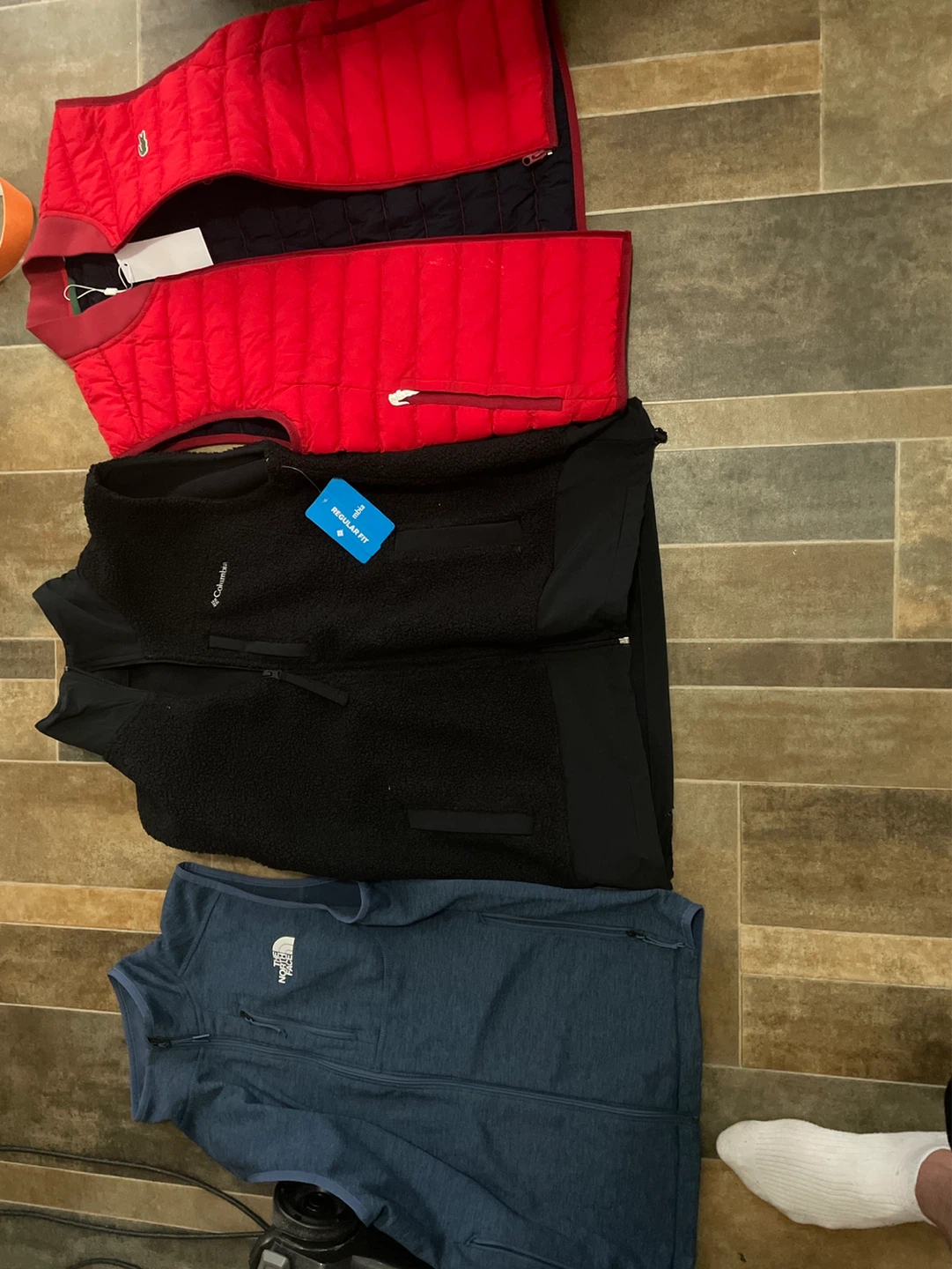 Lacoste Vest, Columbia vest,north face vest