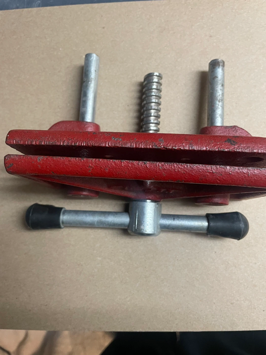 Wood working Red Bench Vise with Handle - photo 4