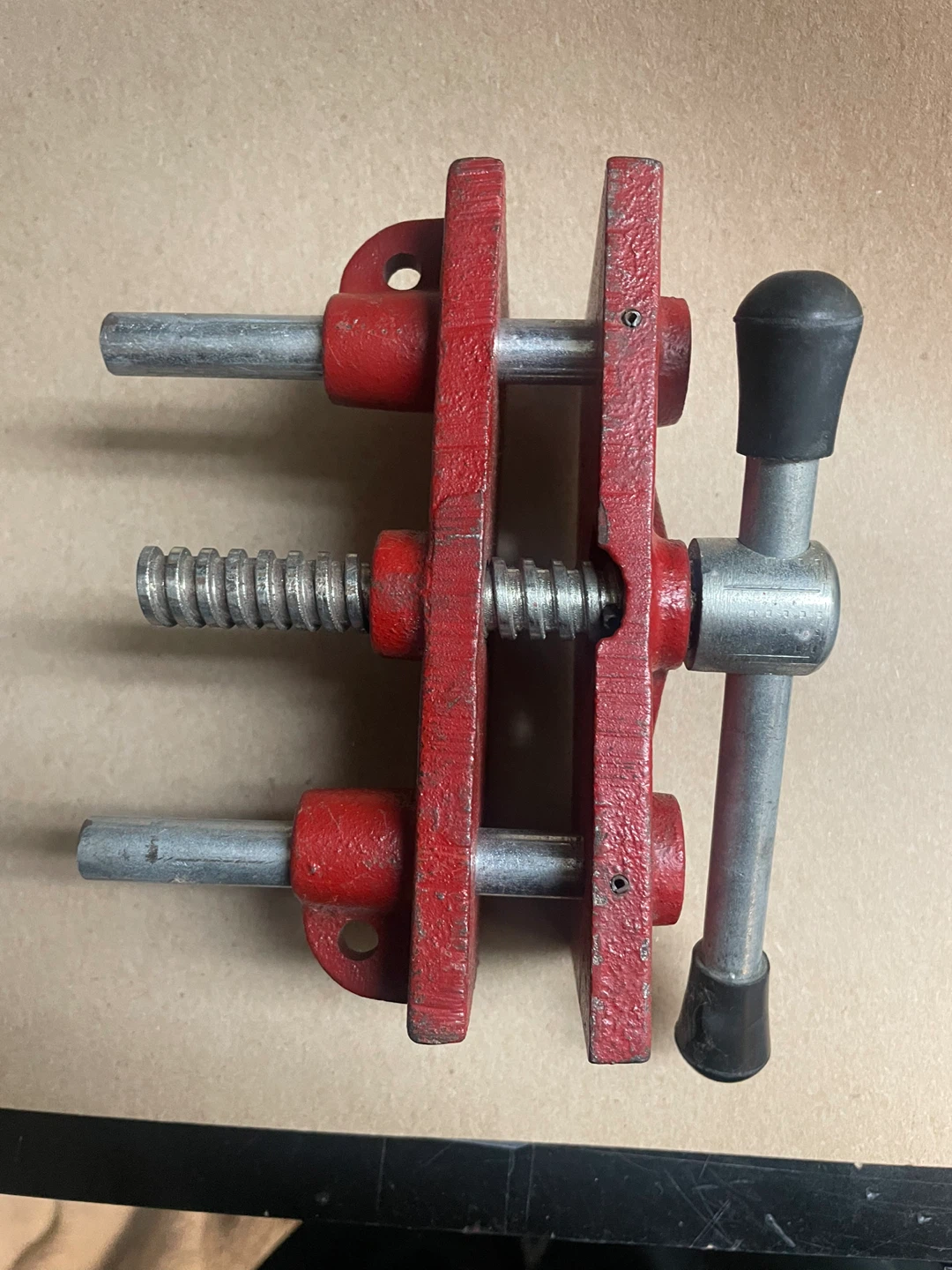 Wood working Red Bench Vise with Handle - photo 3