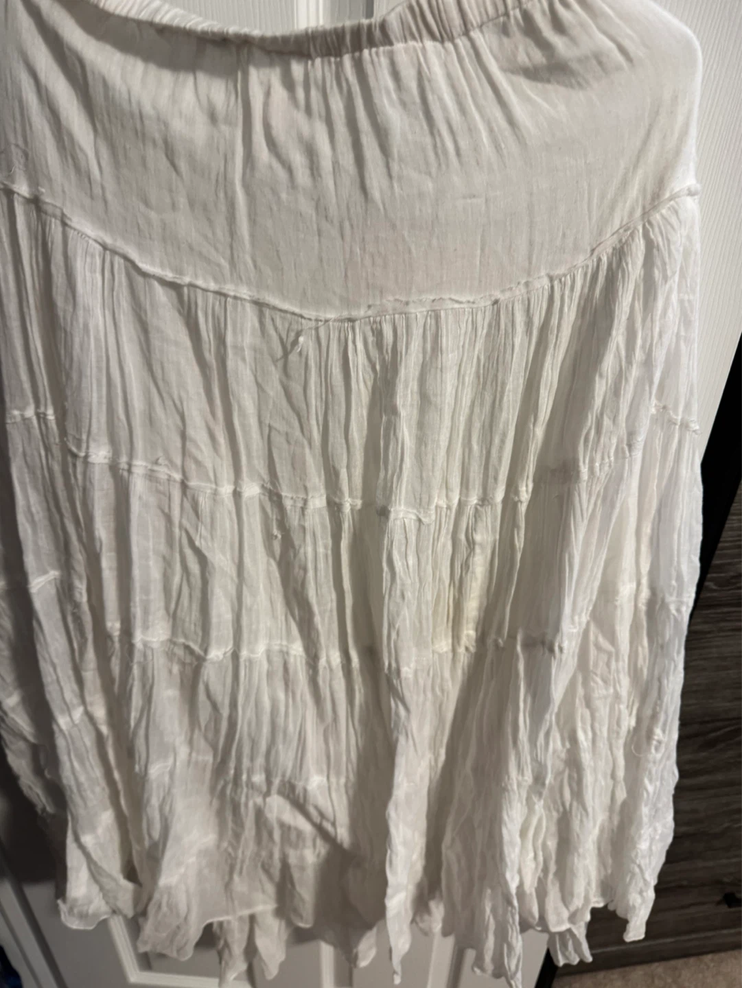 White Tiered Maxi Skirt - photo 2