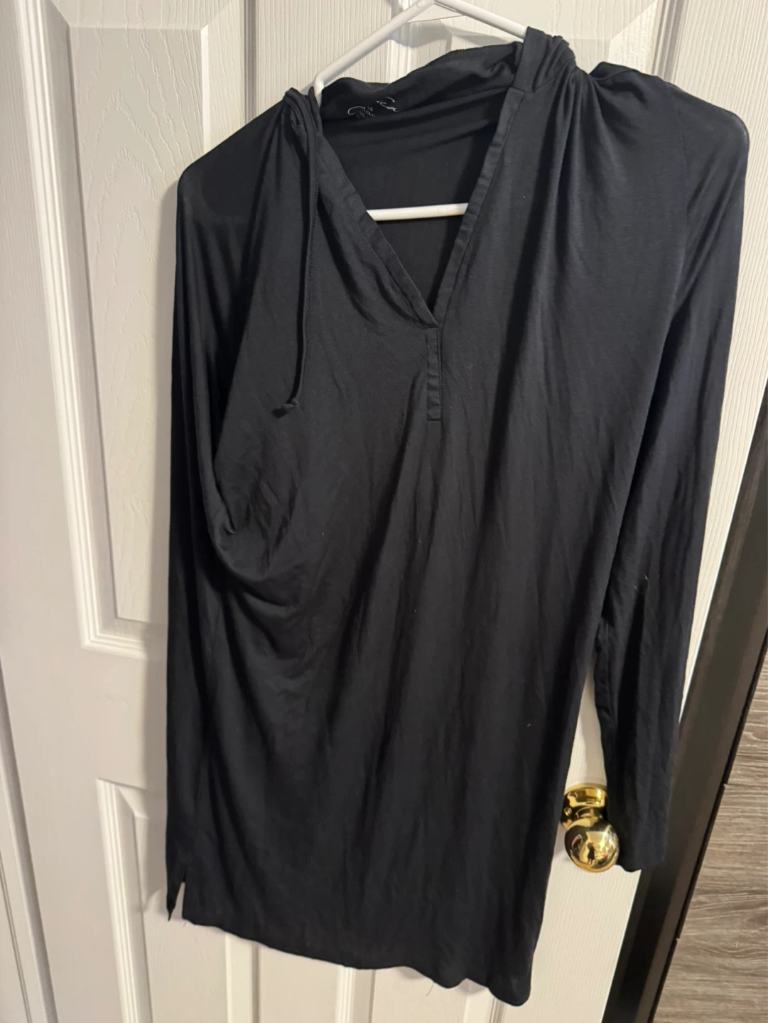 Jessica Black Long Sleeve Hooded Top L (14-16) - photo 3