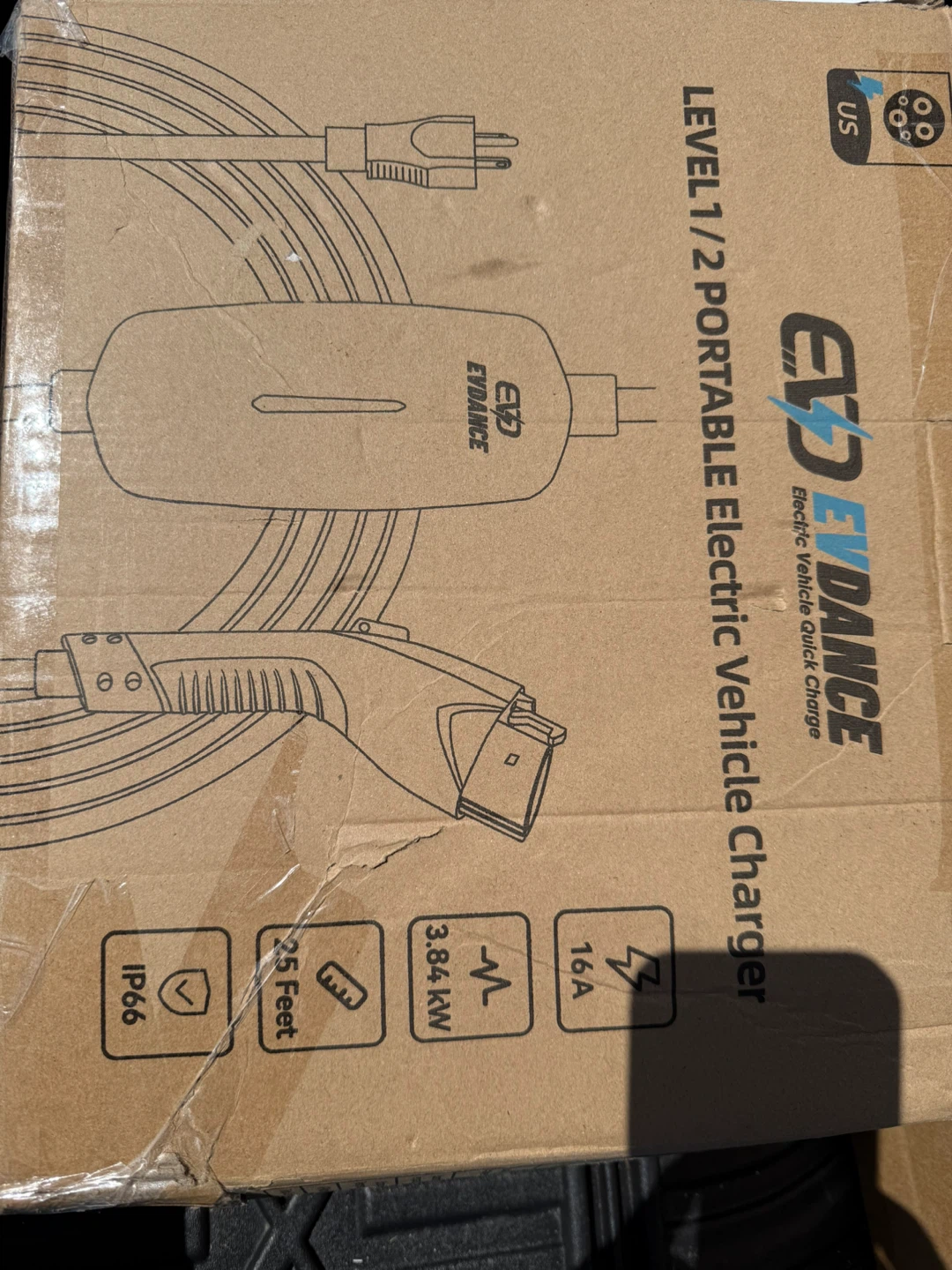 EVDANCE EV Charger Level 1 Charger with 25FT Charging Cable, - photo 4