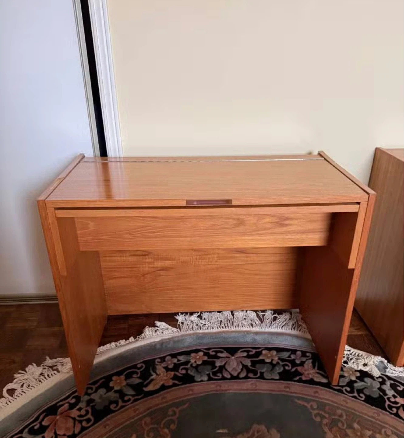 Vintages MCM 'Reff Products' Teak Vanity/Dressing Table w/Mirror