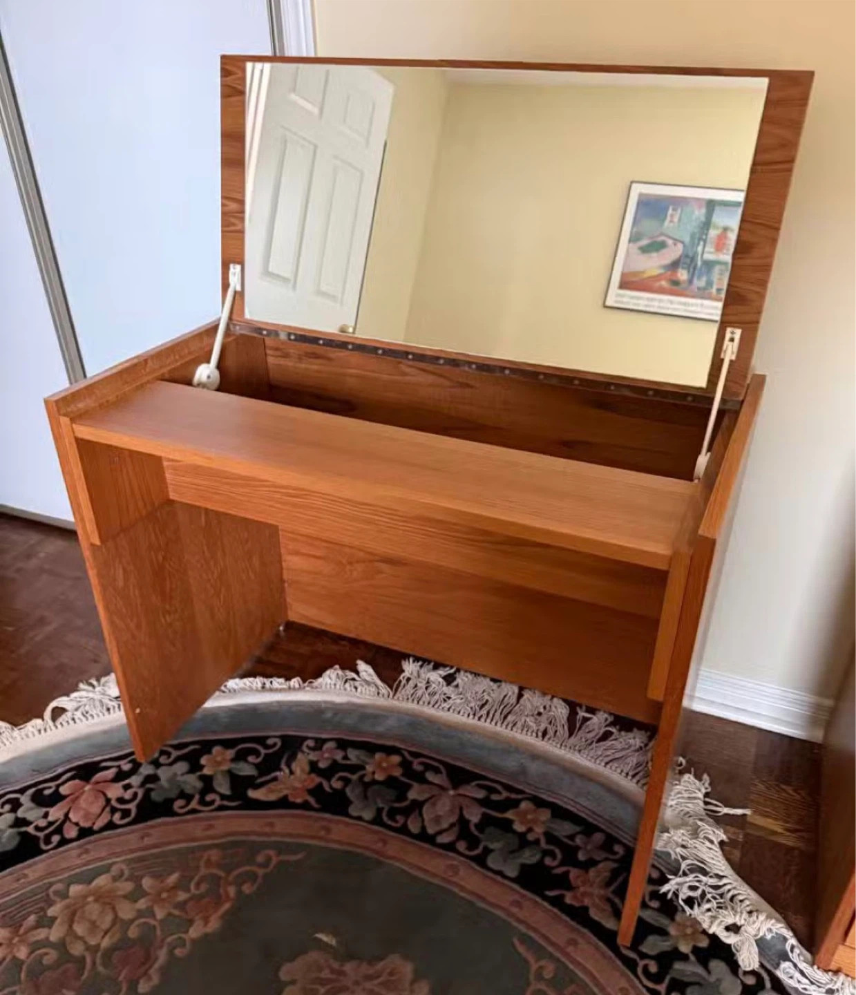 Vintages MCM 'Reff Products' Teak Vanity/Dressing Table w/Mirror - photo 5
