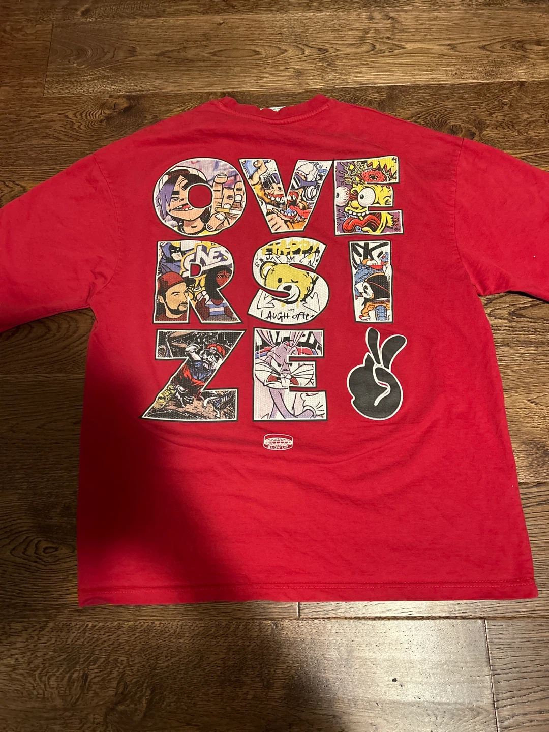 Red Oversize Graphic T-Shirt - photo 5
