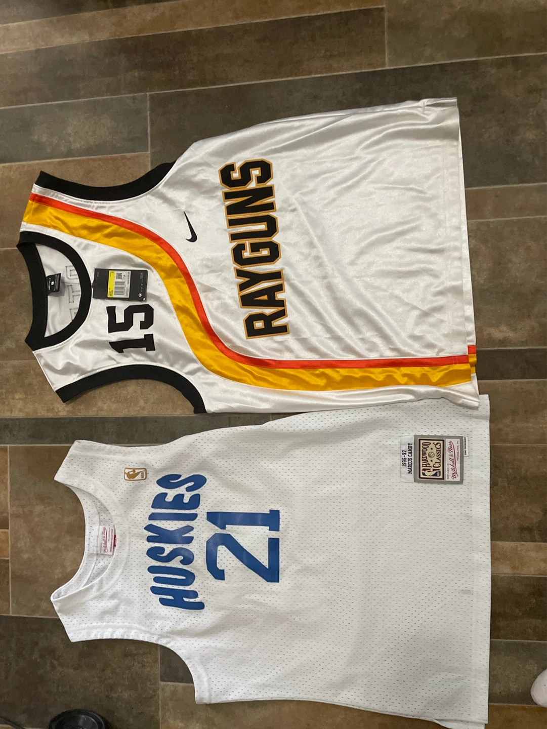 Two nba jerseys with great material and low price