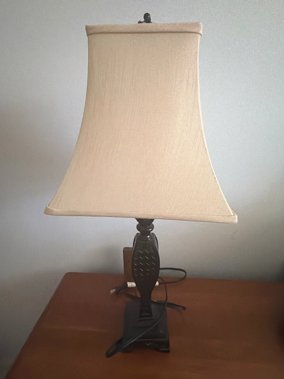 Table Lamp with Beige Shade