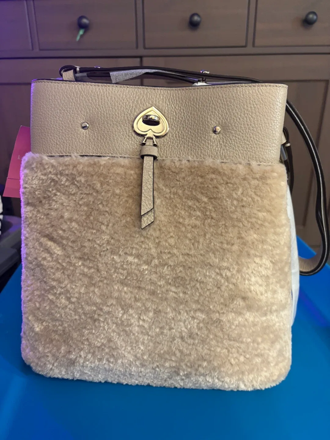 Kate Spade New York Bucket Bag with Shearling Trim - photo 2