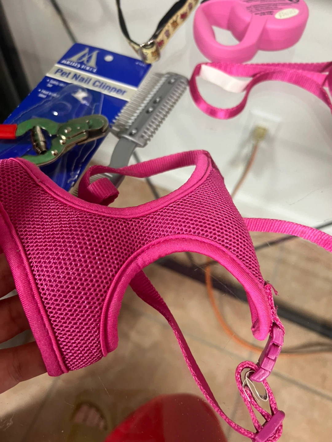 Pink pet Harness, Leash, and Nail Clippers Set - photo 2