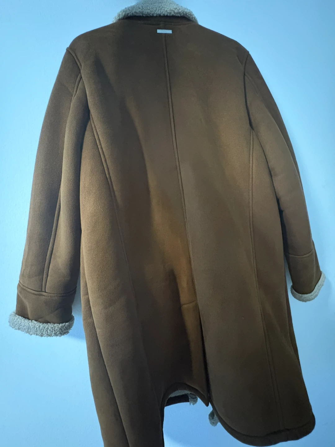 GUESS Brown Suede Sherpa Lined Coat - photo 4
