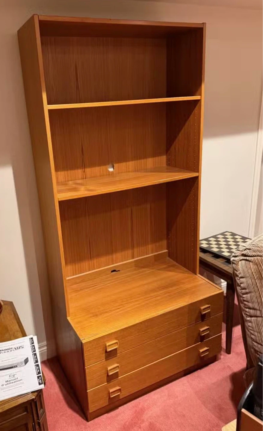 Vintage MCM Teak Wall Unit- book case - photo 3