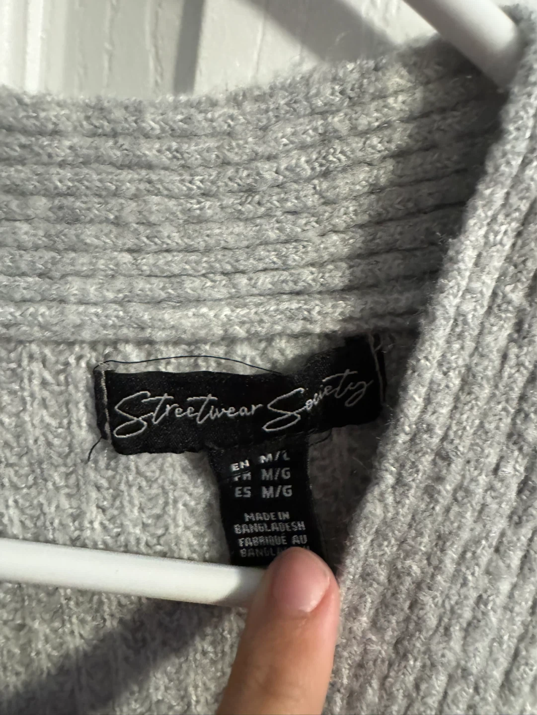 Streetwear Society Grey Cardigan Sweater M/L - photo 2
