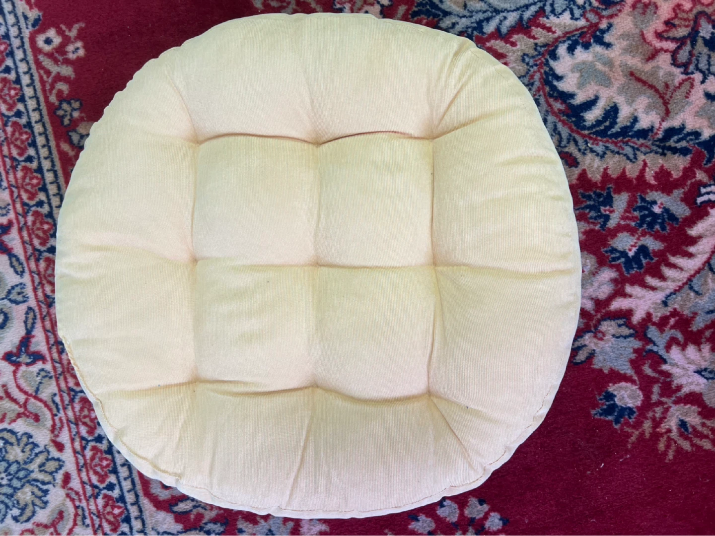 Round Tufted Seat Cushion meditation or pet or sitting cushion