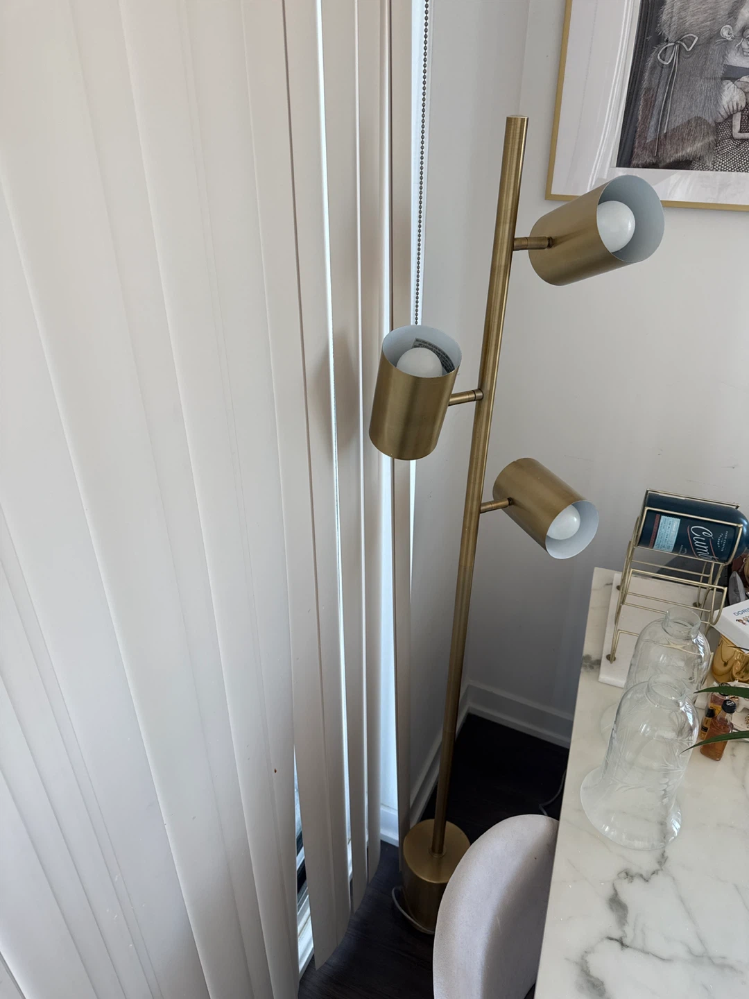 Gold 3-Light Floor Lamp - photo 4
